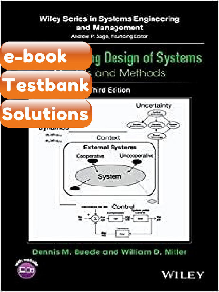 Testbank - The Engineering Design of Systems Models and Methods Wiley ...