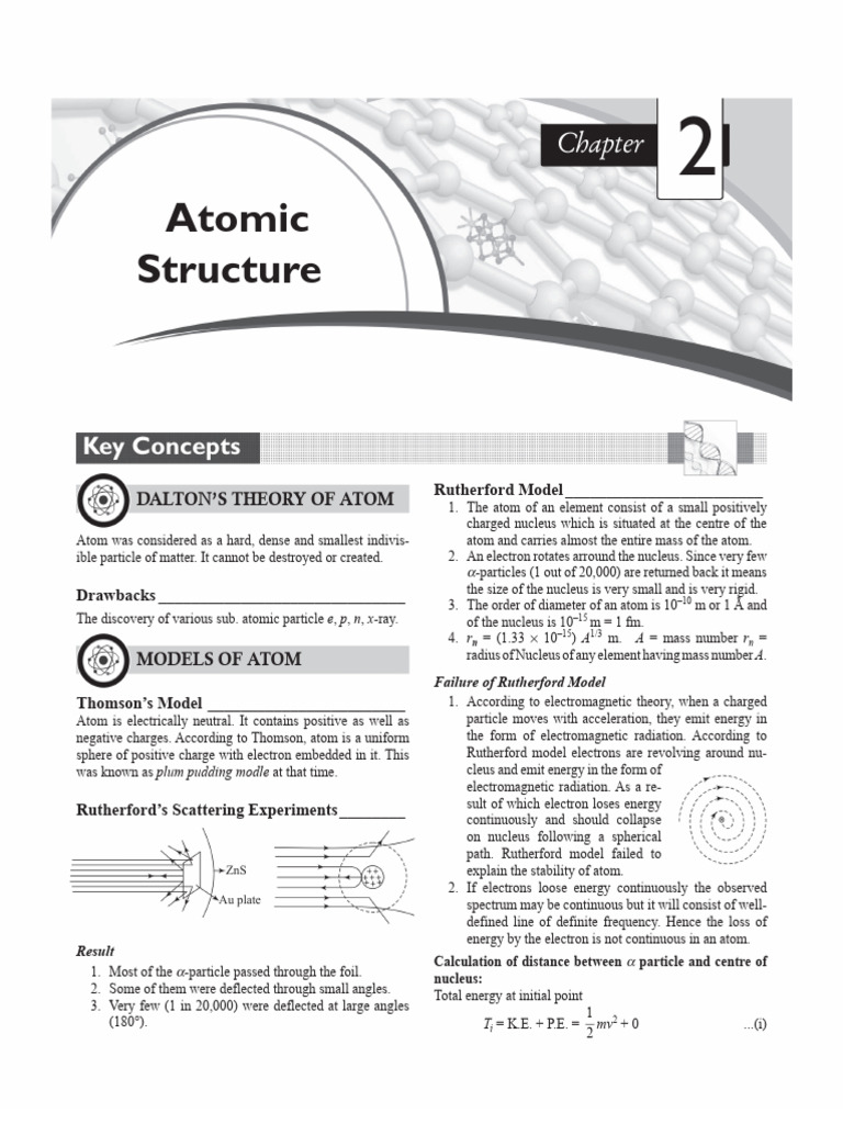 Atomic Structure: Key Concepts | PDF | Atomic Orbital | Atoms