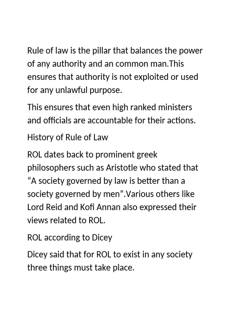 Rule of Law | PDF