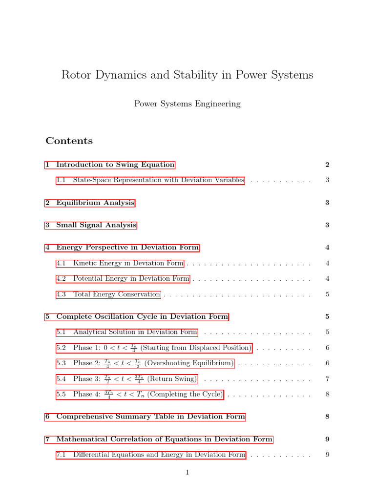 Power System Stability | PDF | Damping | Resonance