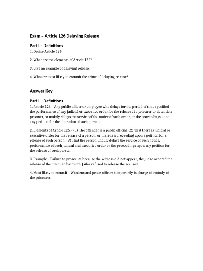 Article 126 Exam | PDF