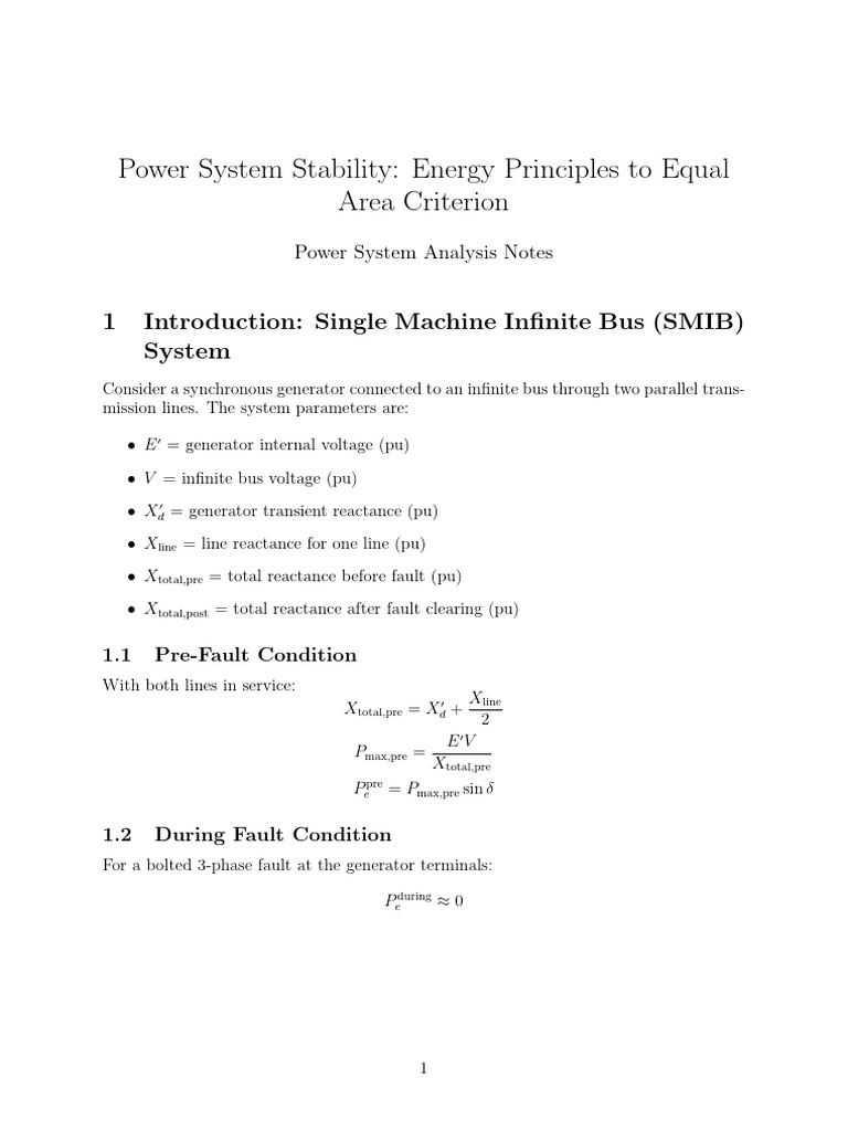 Power System Stability | PDF | Chemical Equilibrium | Physics