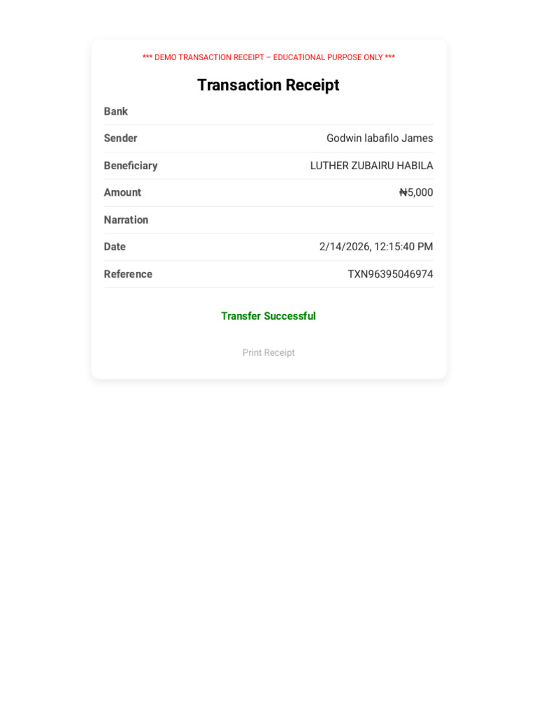 Transaction Receipt | PDF