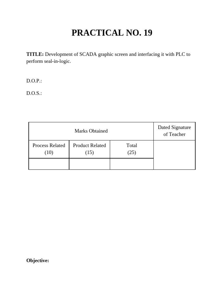 Expt No 19 | PDF | Programmable Logic Controller | Scada