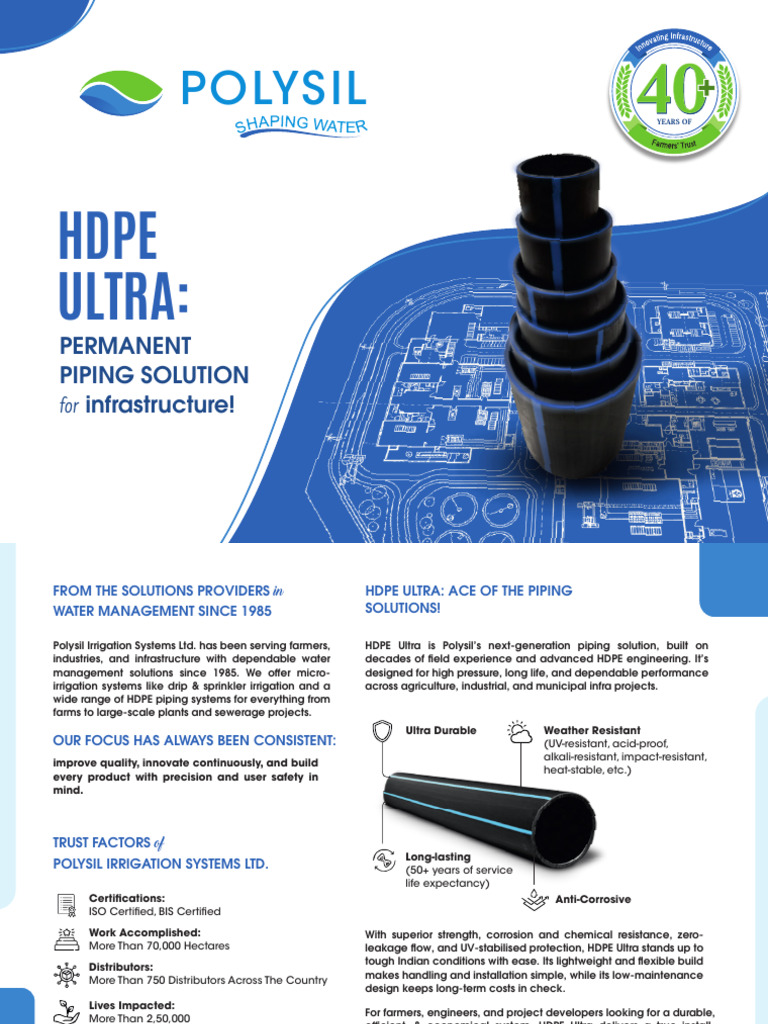 Polysil - HDPE Pipe Broucher | PDF | Irrigation | Mechanical Engineering