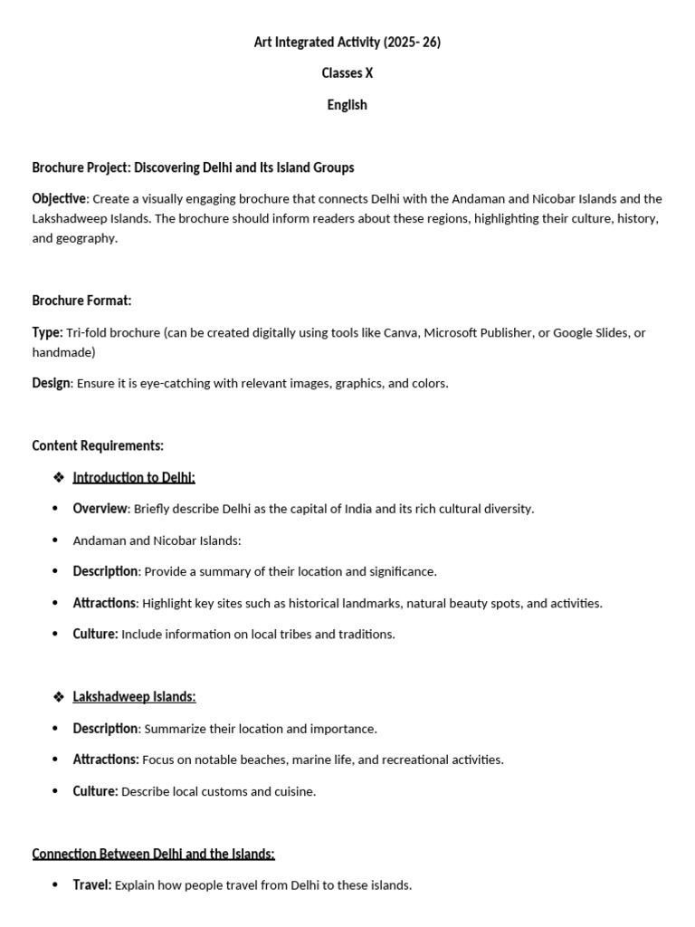 Art Integrated Activity (X) (2025-26) | PDF