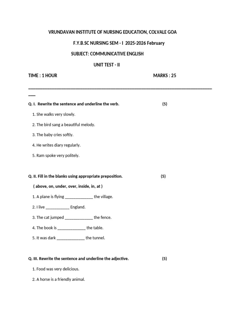 Unit Test II | PDF