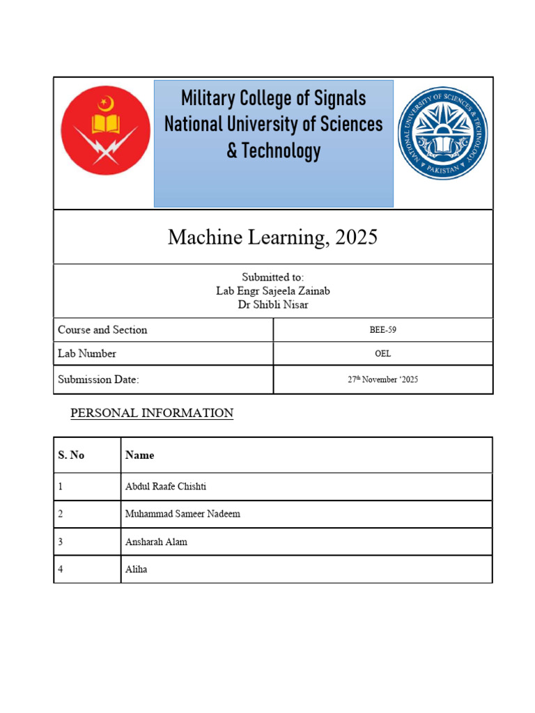 Open Ended Lab Machine Learning | PDF | Fingerprint | Accuracy And ...