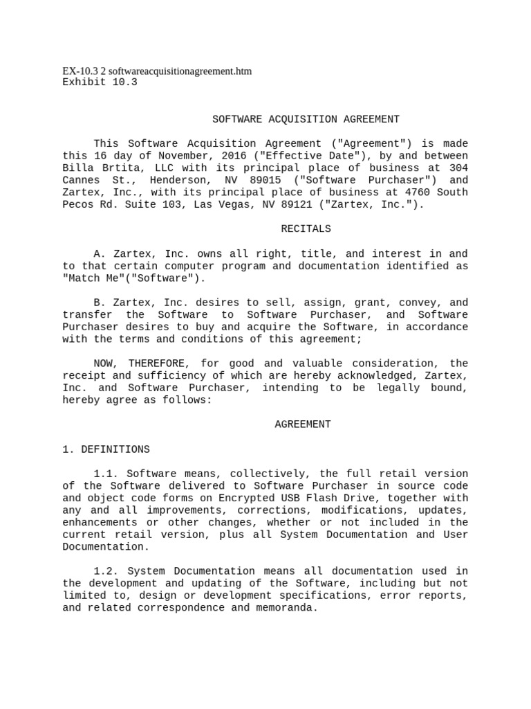 Draft Software License Agreement | PDF | Software | Trade Secret