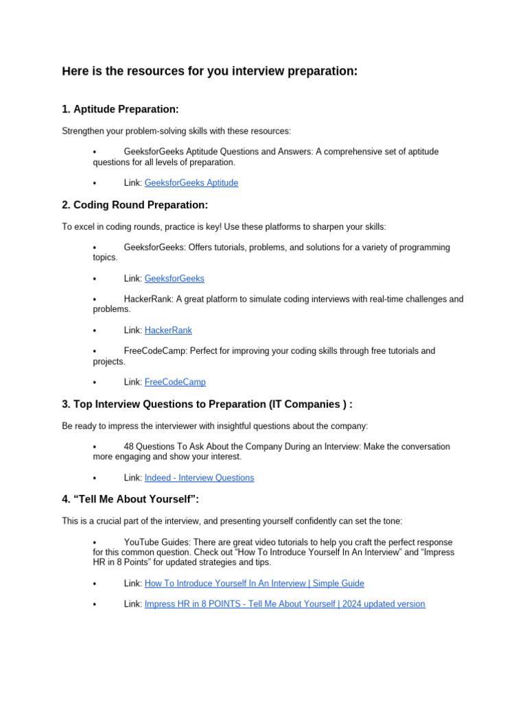 Interview Material | PDF