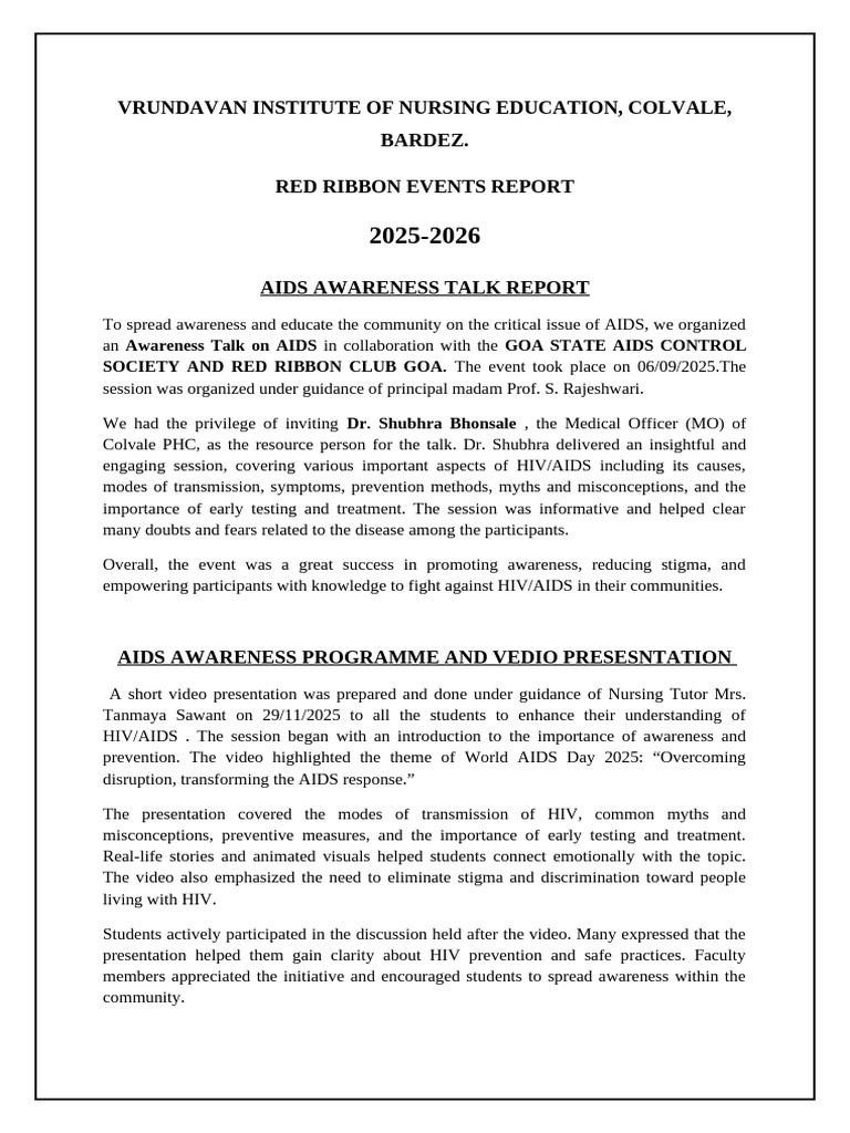 Final report of Red Ribbon committee (1) jk | PDF | Hiv/Aids | Health ...
