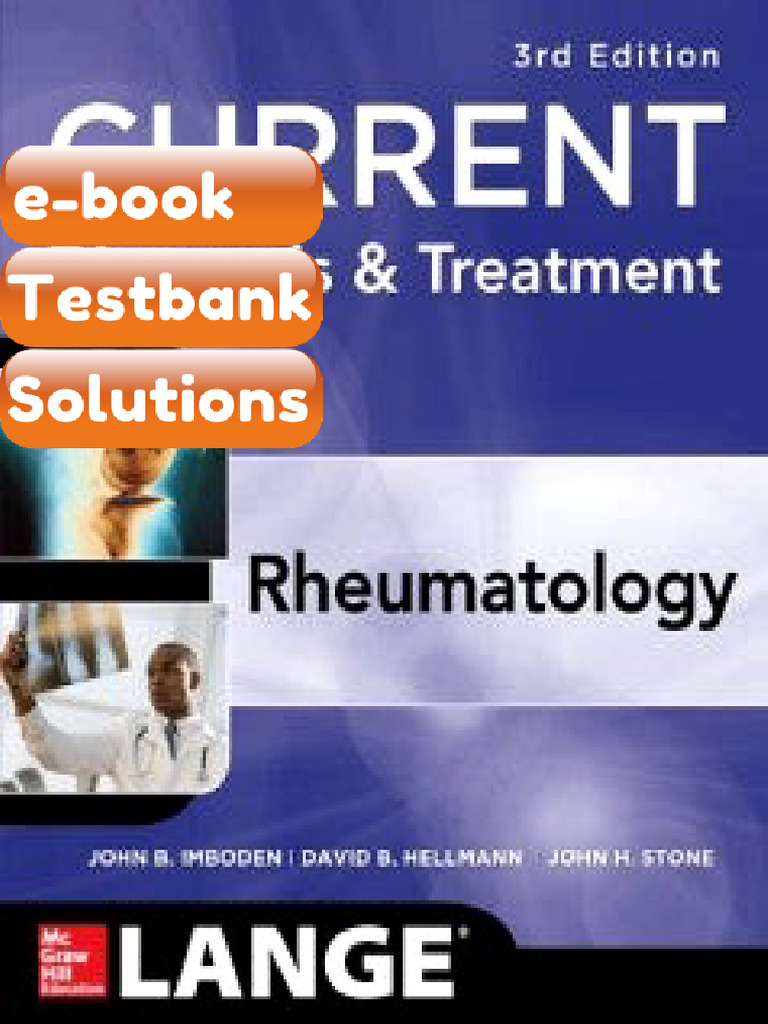 Testbank - Current Diagnosis Treatment in Rheumatology 3rd | PDF ...