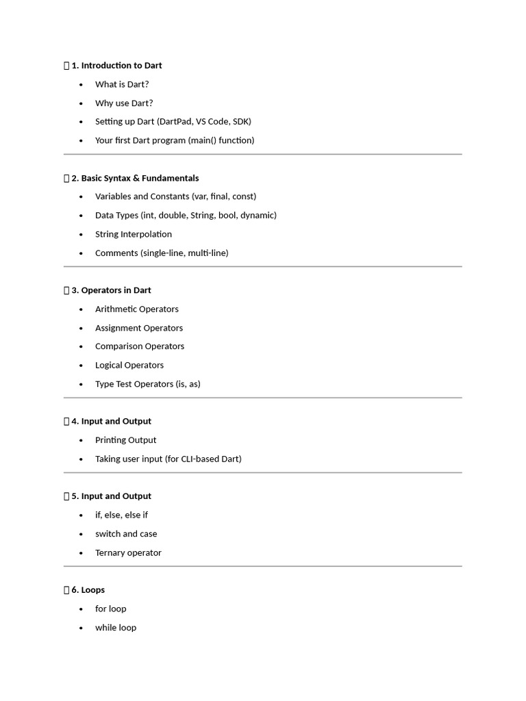 Introduction To Dart | PDF