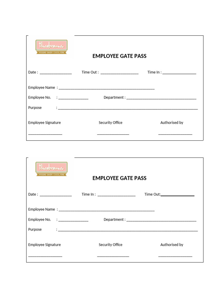 Employee Gate Pass | PDF
