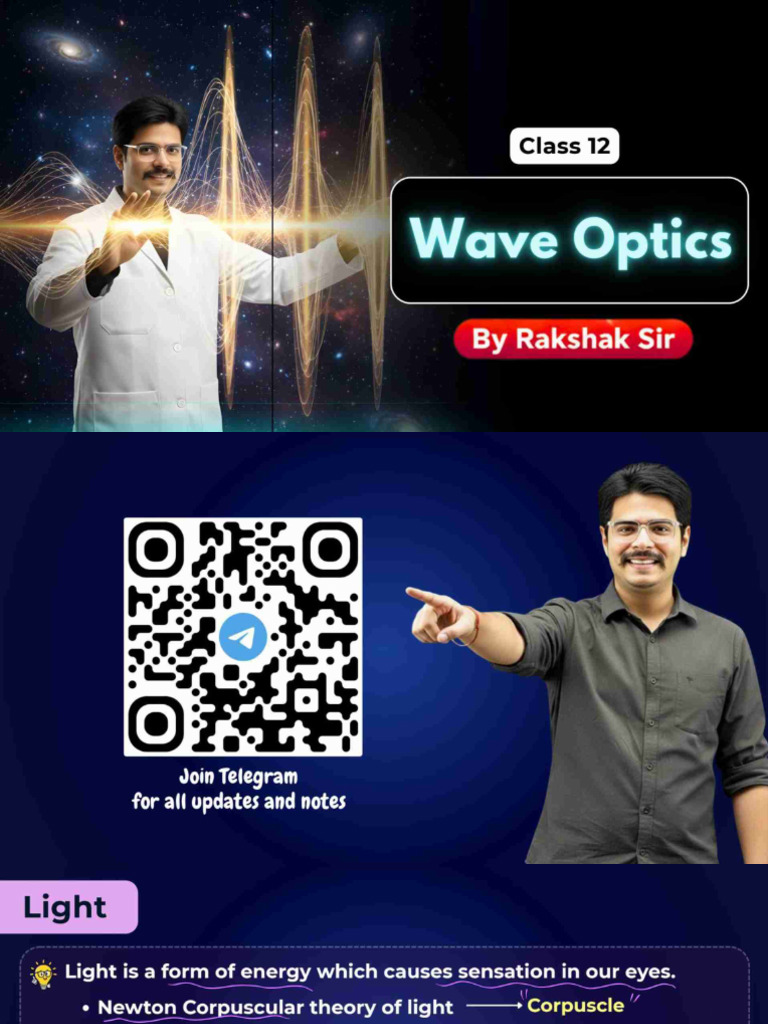 Class 12 - Wave - Optics - Rakshak Sir FN-compress | PDF