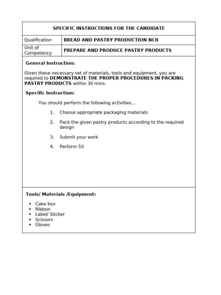 Specific Instructions For The Candidate | PDF