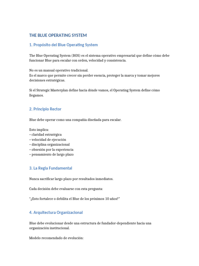 The Blue Operating System | PDF