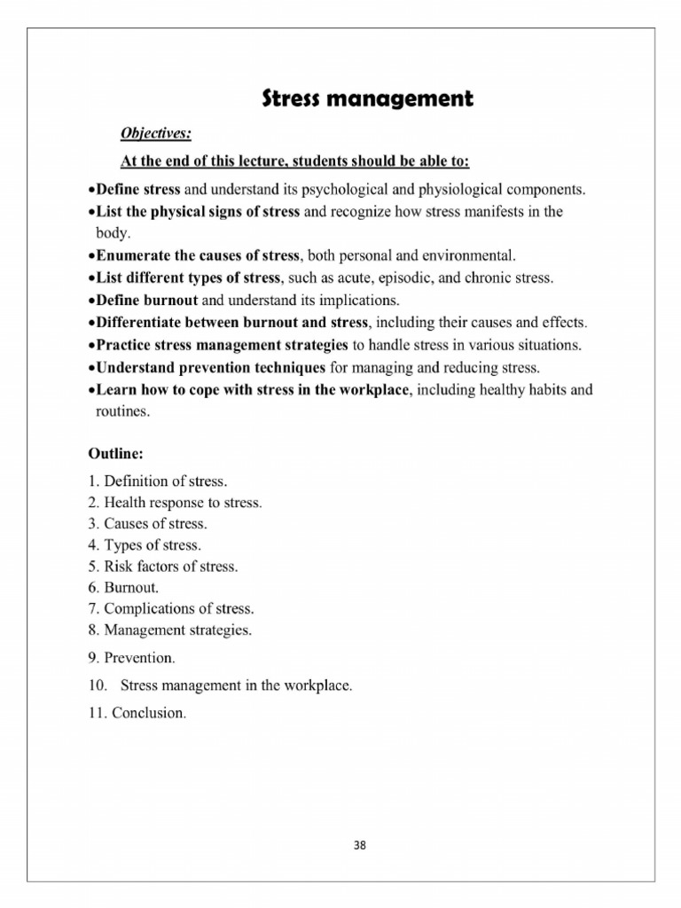 Stress Management | PDF