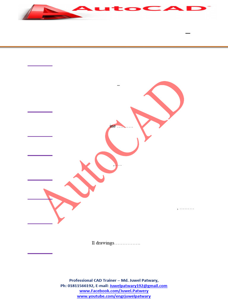 AutoCAD-I 2D Course Outline | PDF | Ellipse