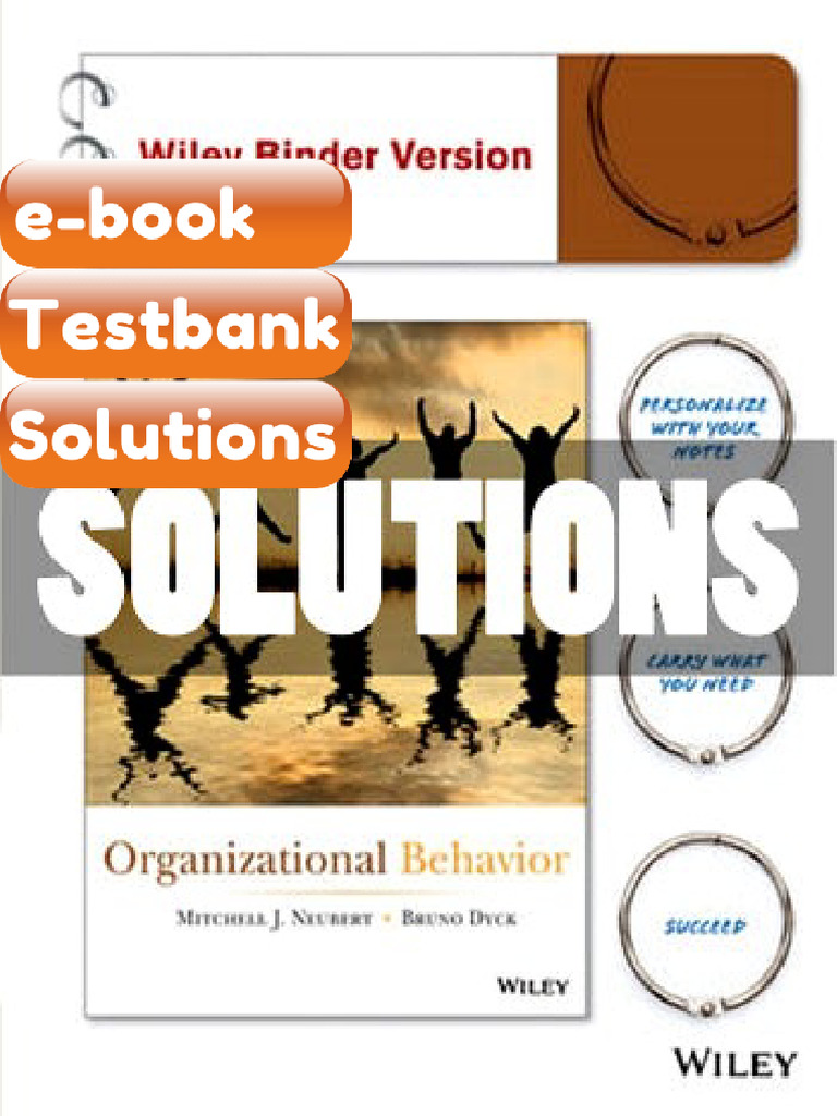 Testbank - Organizational Behavior 1 Ed Neubert | PDF | Subscription ...