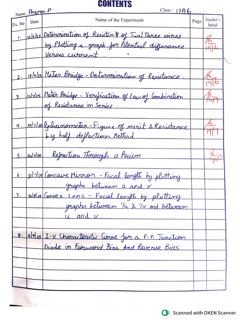 Phy Record | PDF