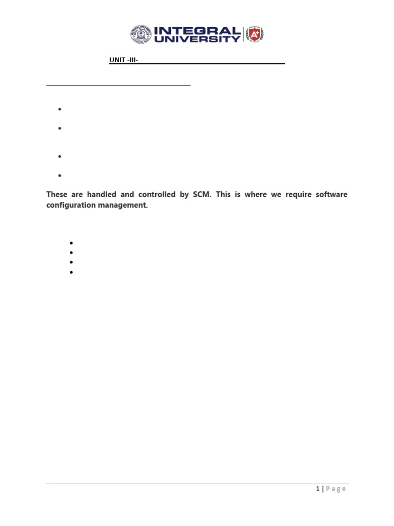 UNIT-III - (Software Configuration Management) | PDF | Reliability ...