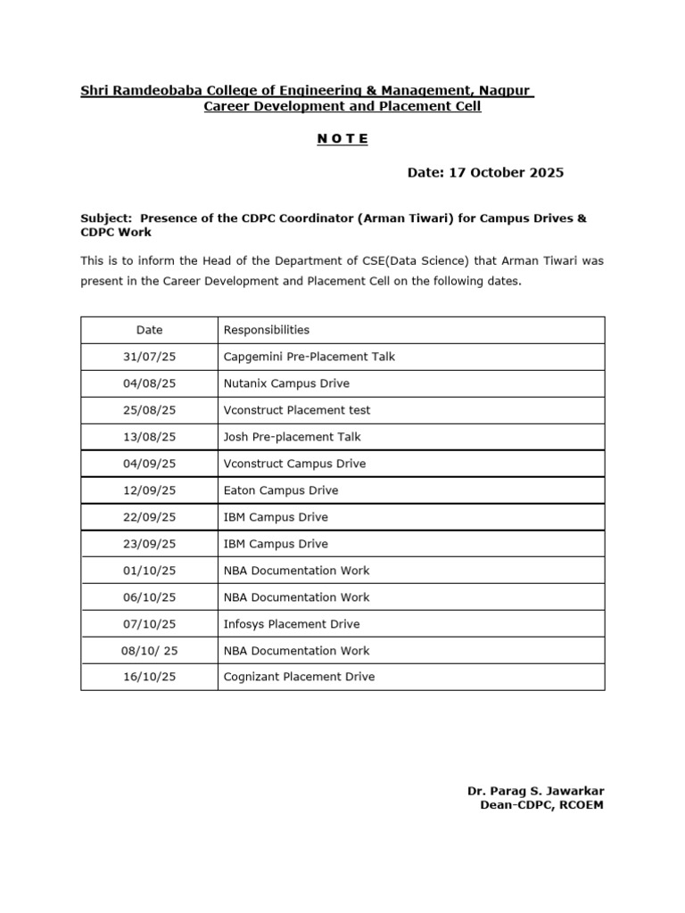 CDPC Attendance | PDF