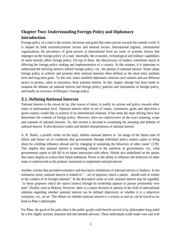 Chapter 2 - Foreign Policy and Diplomacy Final Edited Pp14 | PDF