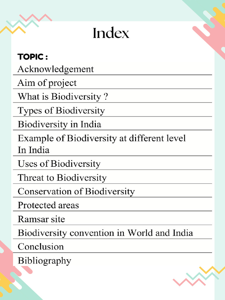 Biology Investigatory Project | PDF | Biodiversity | Conservation Biology