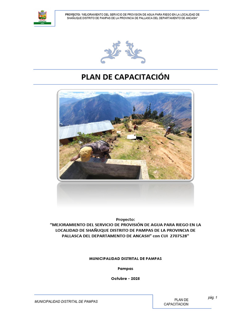 Plan de Capacitación | PDF | Creación de capacidad | Aprendizaje
