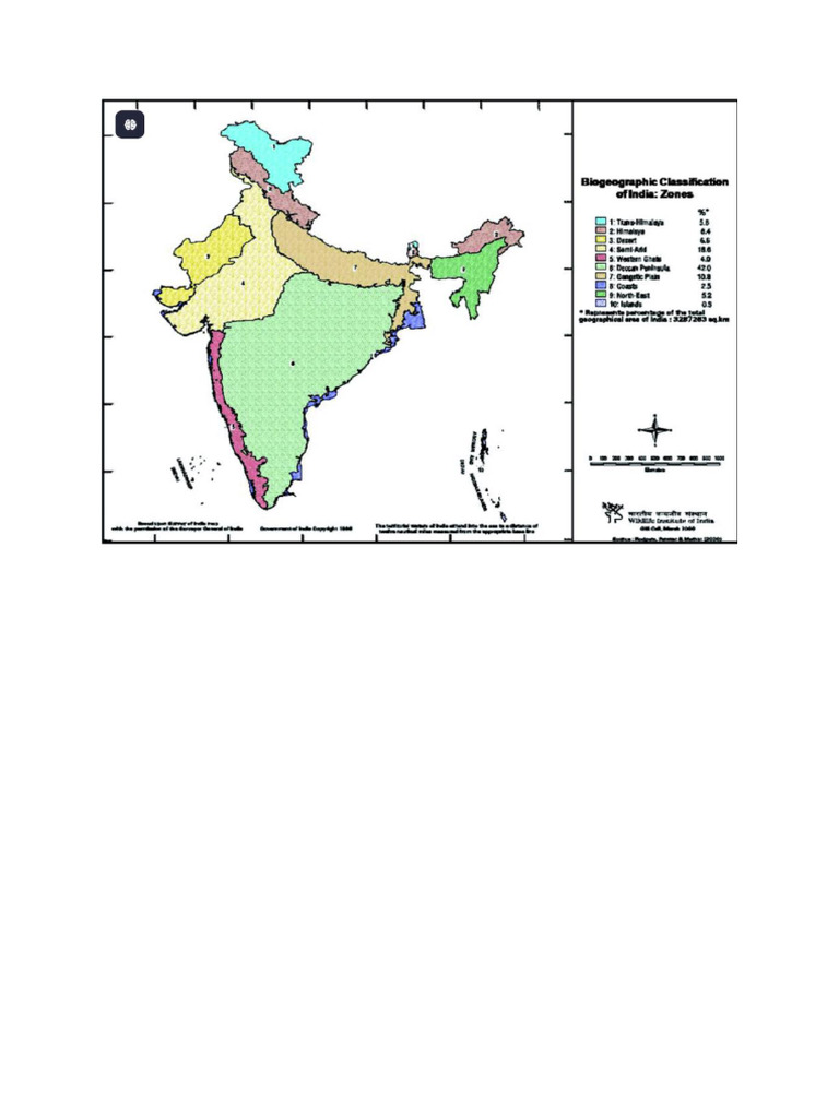 2501 Classroom 9 Biogeographic Zones of India | PDF