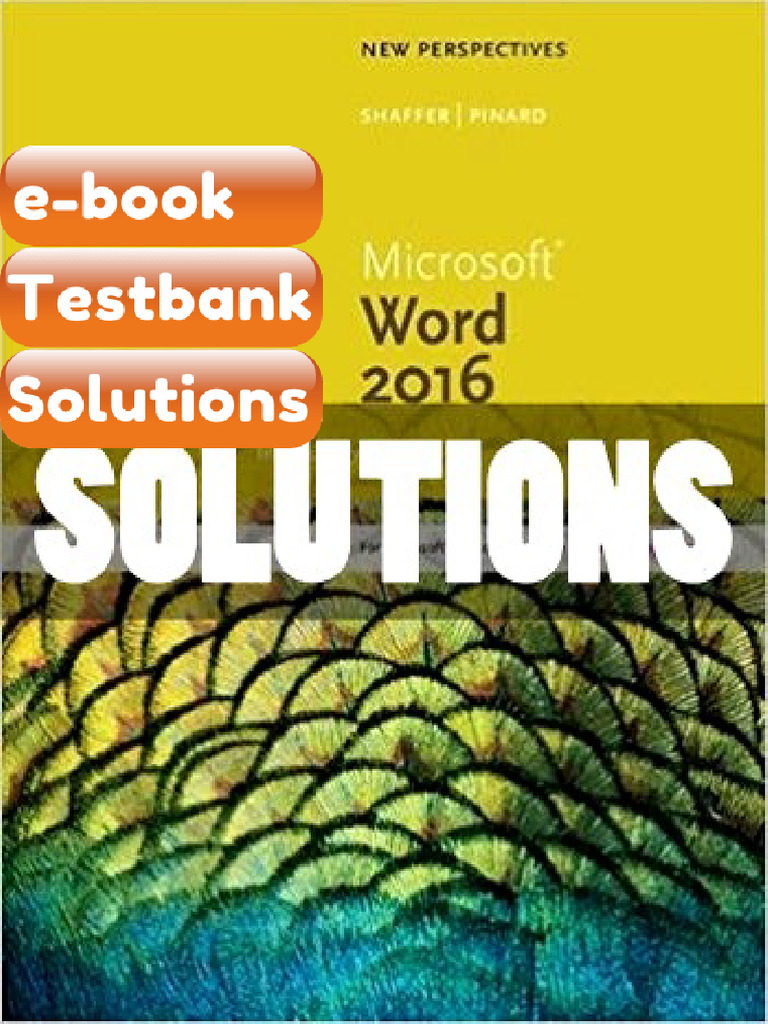 Testbank - New Perspectives Microsoft Office 365 and Word 2016 ...