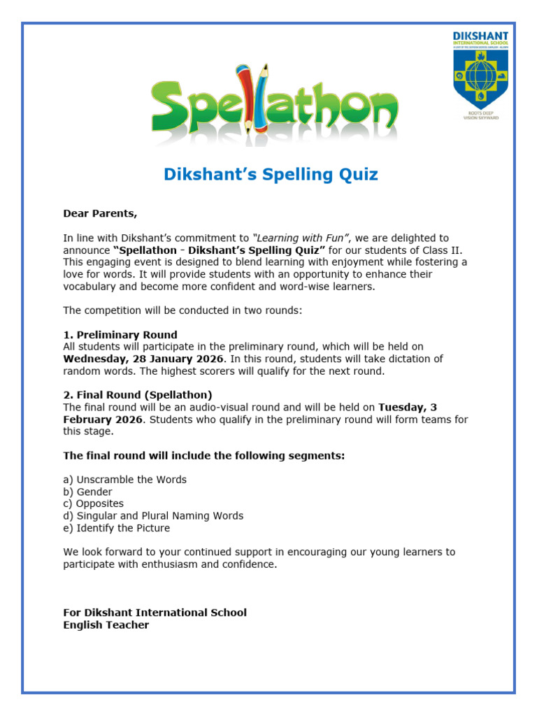 Spellathon Class II | PDF