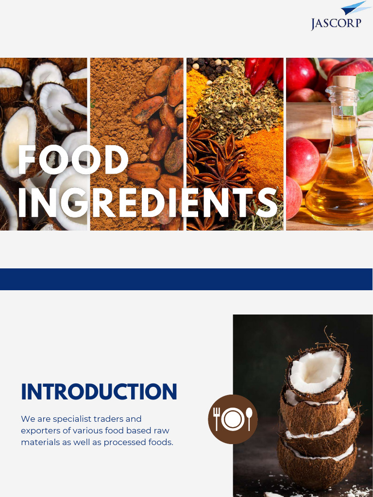 Jascorp Food Ingredients Catalog | PDF