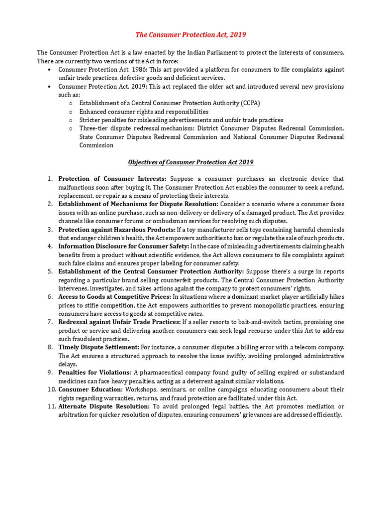 Consumer Protection Act | PDF | Consumer Protection | Mediation