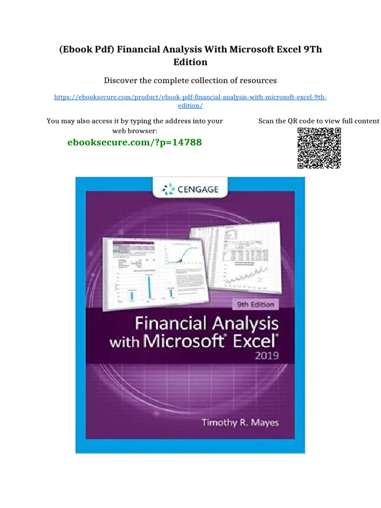 (eBook PDF) Financial Analysis with Microsoft Excel 9th Edition Full ...