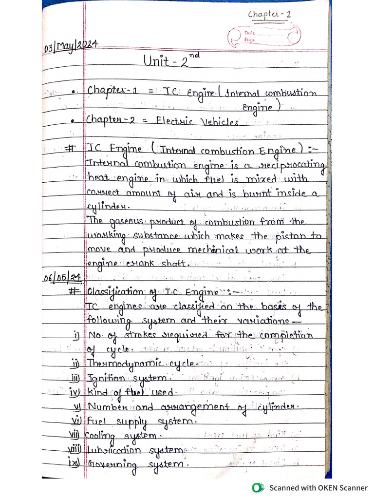 Hand Written Notes of Unit 2 (Fundamentals Ofmechanicalengineering) | PDF