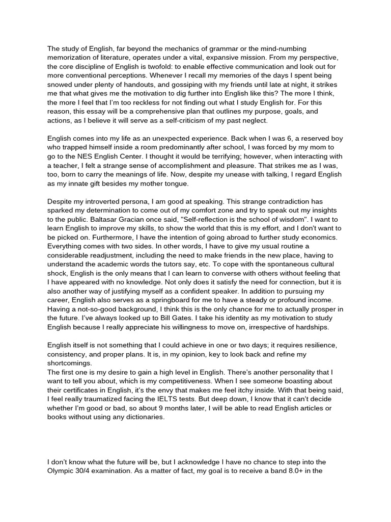 English Mission Statement | PDF | International English Language ...