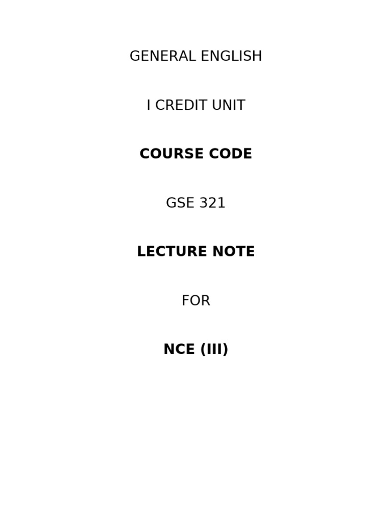 Nce 3 Lecture Notes | PDF | Verb | Perfect (Grammar)