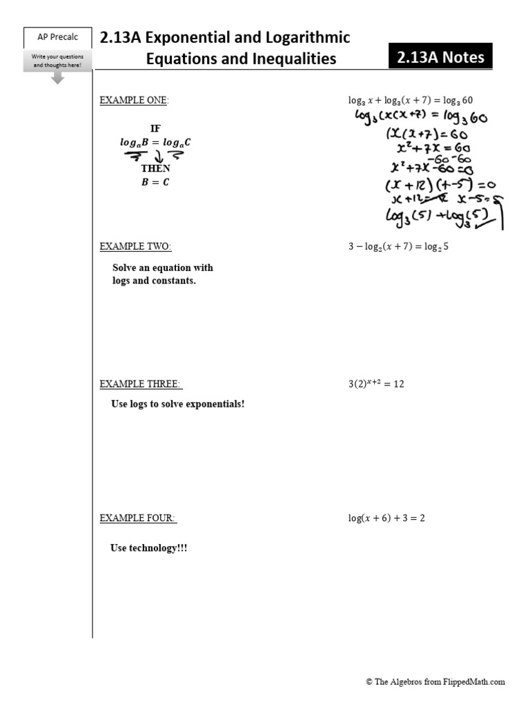 appc_2.1. ' 3a_packet | PDF | Logarithm | Mathematical Objects