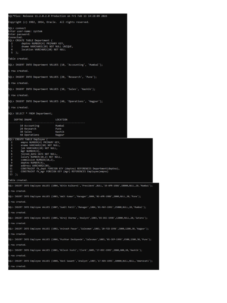 DBMS 3A Output | PDF