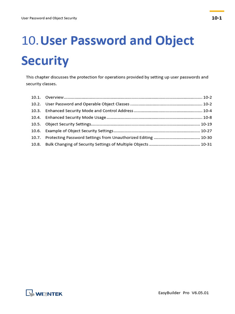 Chapter 10 User Password and Object Security | PDF | Login | User ...