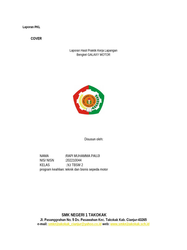 Laporan PKL Rafii Muhamad | PDF