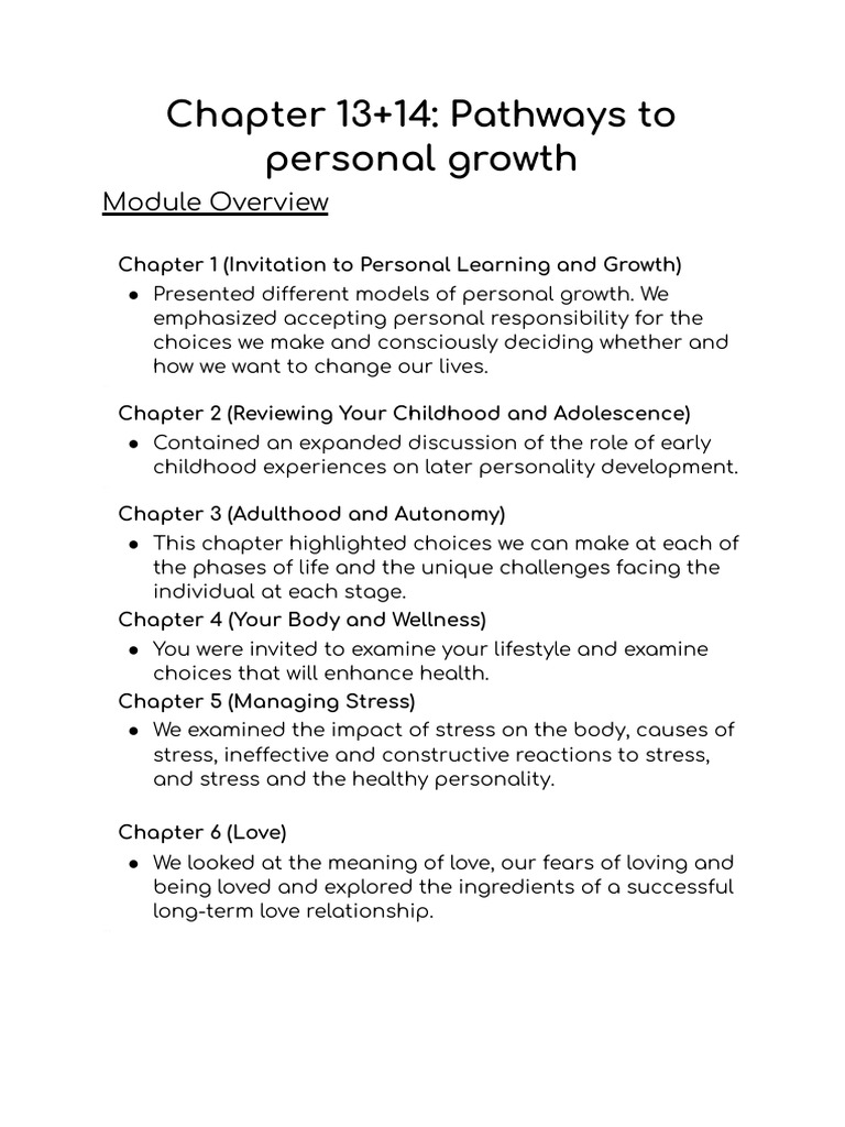Chapter 13+14 - Pathways To Personal Growth | PDF | Human Sexuality | Love