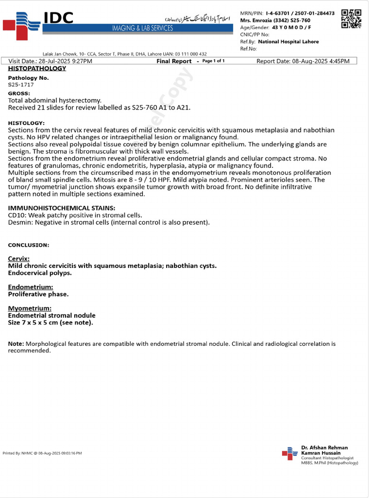 Patient Report PDF | PDF