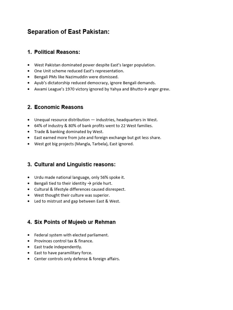 Separation of East Pakistan and Bhutto | PDF | Zulfikar Ali Bhutto ...