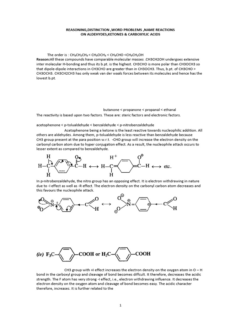 RCHO RCOR RCOOH CONCEPT | PDF | Aldehyde | Ester