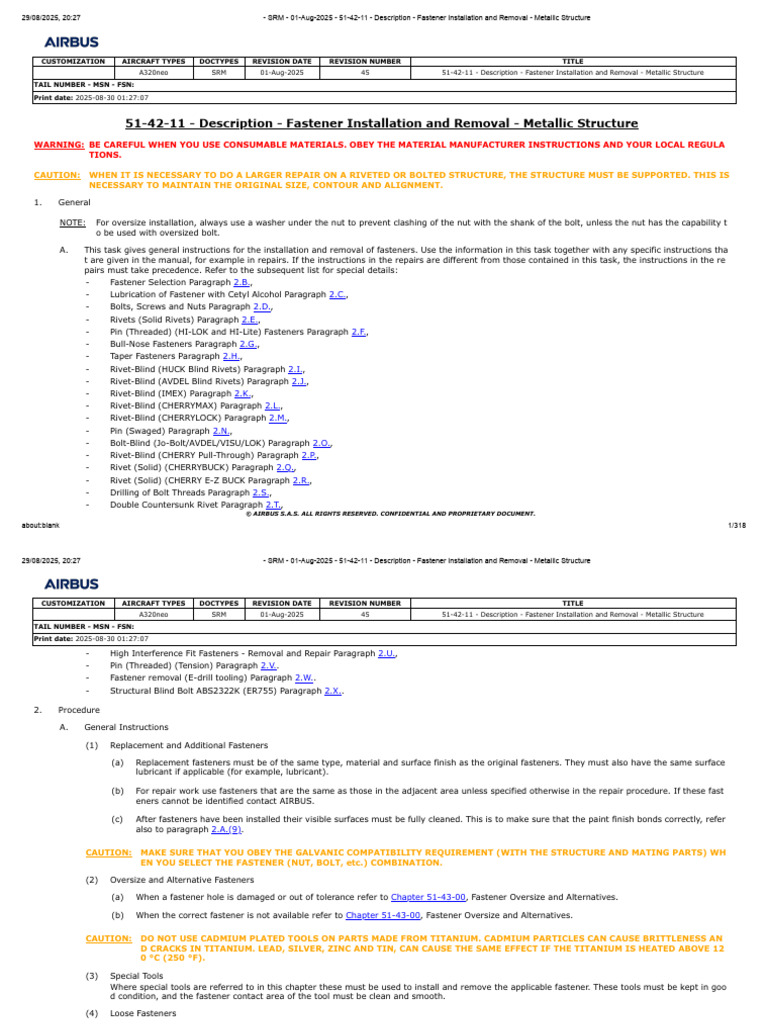 Fastener Installation and Removal - Metallic Structure | PDF | Rivet ...