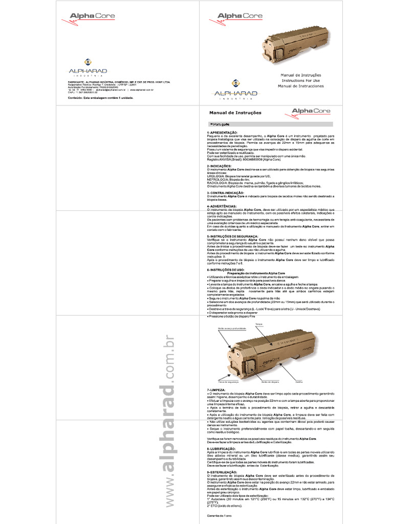 Manual Alphacore | PDF