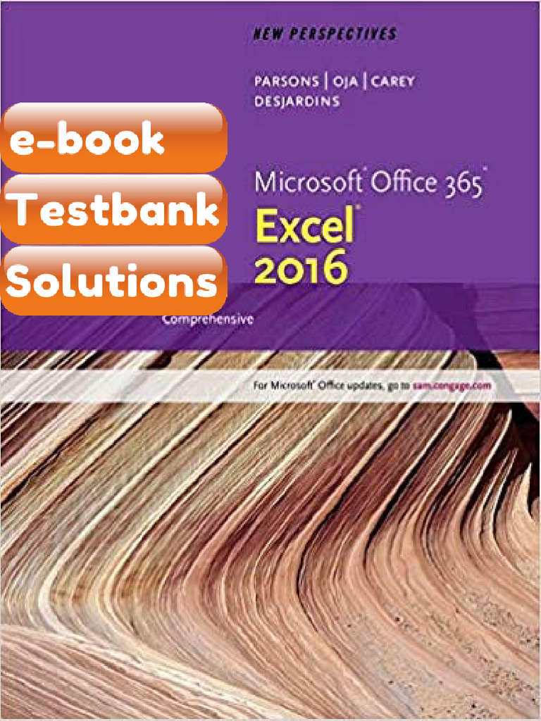 eBook & Testbank New Perspectives MicrosoftR Office 365 Excel 2016 ...